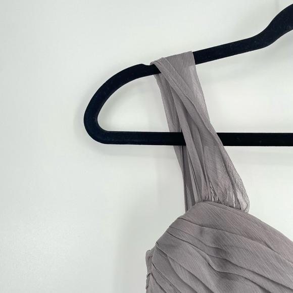 Amsale Women's Lavender Silk Pleated Empire Waist Elegant Prom Maxi Dress Size 2 - Picture 7 of 9